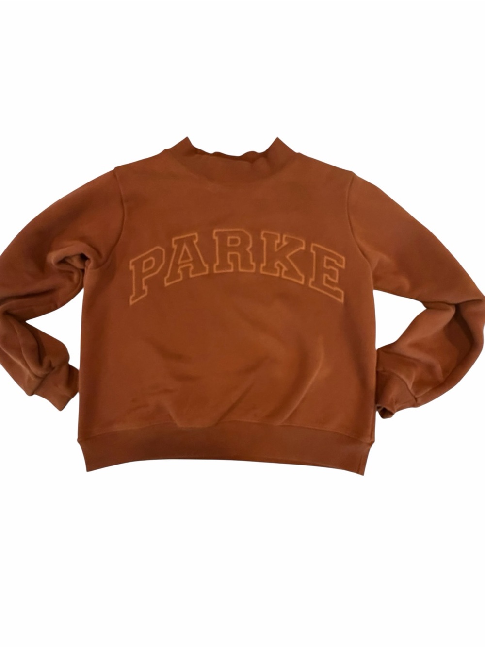 PARKE Monochrome Brown Crewneck Sweater in Mocha